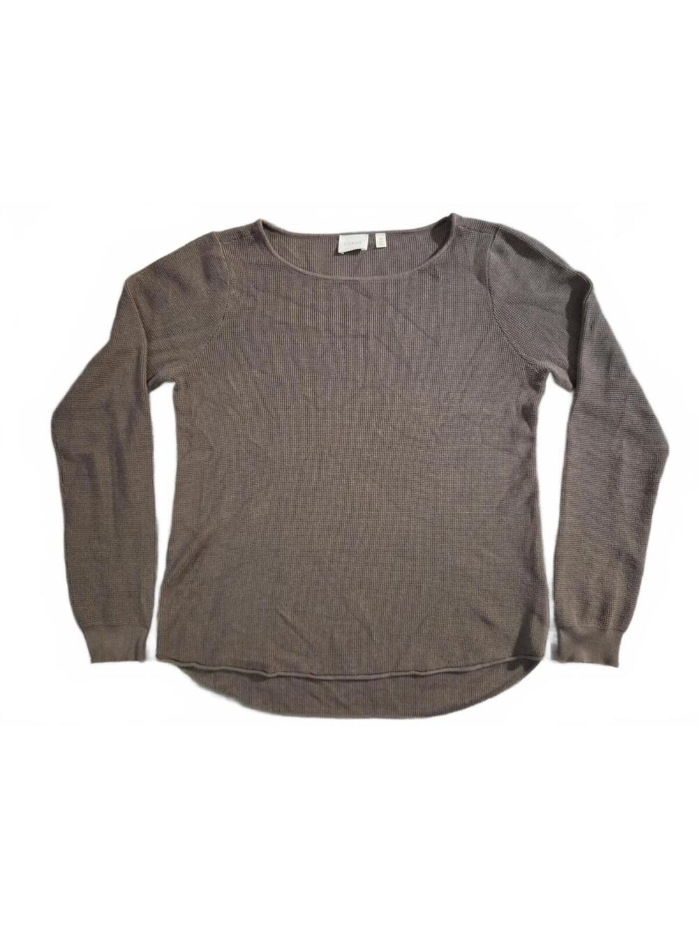 Cyrus Medium Brown Long Sleeve Knit Sweater
